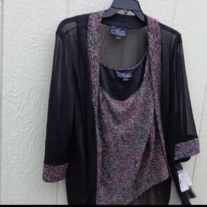 New Alex Evenings MOB Wedding Party Graduation Cruise Tank Jacket Set 3x NWT